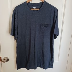 Athletic Works men shirt short sleeve size L (42-44) blue one pocket